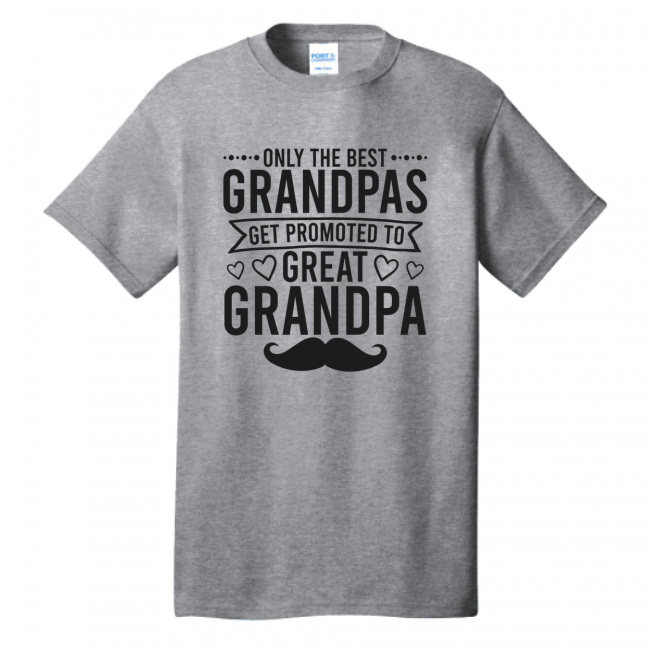 Best Grandpas Promoted Great Grandpa - White