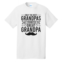 Best Grandpas Promoted Great Grandpa - White