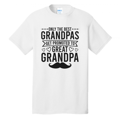 Best Grandpas Promoted Great Grandpa - White