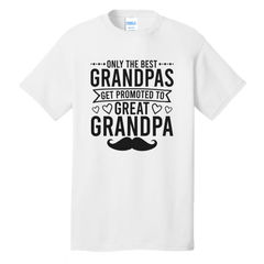 Best Grandpas Promoted Great Grandpa - White